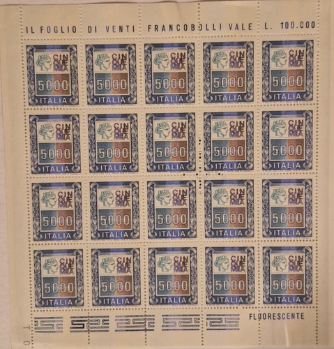 Italia 1978 1987 - 1978-1987, foglio