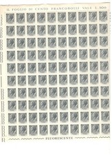 foglio 100 francobolli Italia