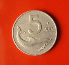 5 LIRE 1954 ERRORE - GLOBETTO