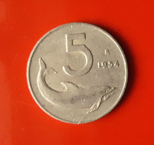 Lire 1954 errore globetto - 5,