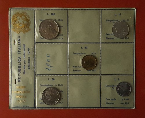 Serie valori 1975 100 - -, lire