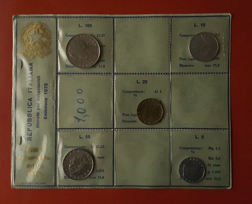 Serie valori 1975 100 - serie, lire